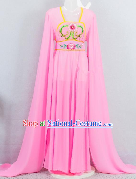 Chinese Traditional Huangmei Opera Court Maid Pink Dress Peking Opera Xiaodan Outfits Clothing Ancient Young Lady Garment Costumes