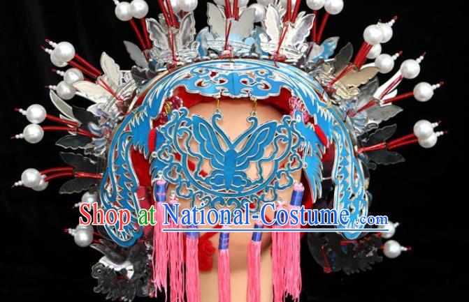 China Ancient Imperial Consort Hair Accessories Peking Opera Diva Phoenix Coronet Beijing Opera Hua Tan Headdress