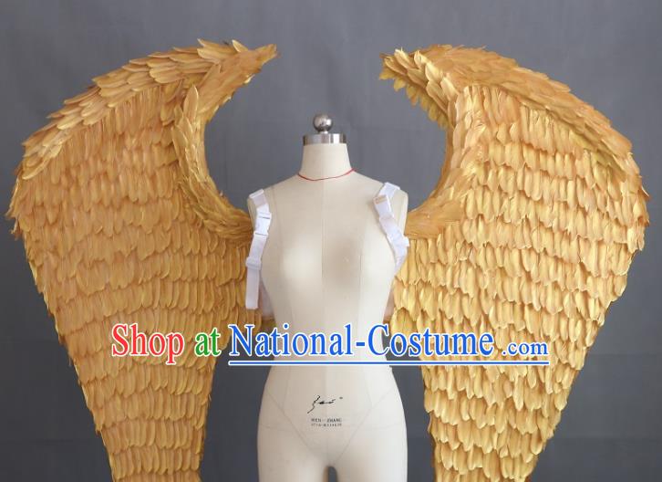 Custom Miami Stage Show Back Decorations Halloween Fancy Props Christmas Day Catwalks Golden Deluxe Wings Cosplay Accessories