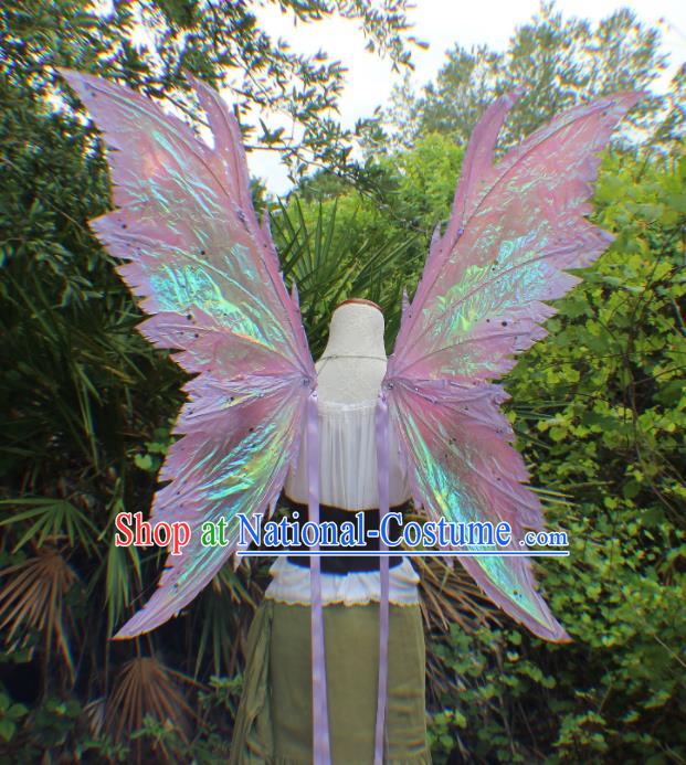 Custom Cosplay Catwalks Accessories Miami Stage Show Back Decorations Halloween Fancy Props Christmas Day Pink Butterfly Deluxe Wings