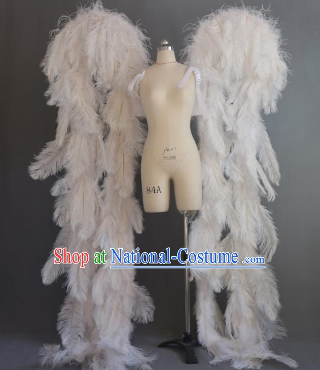 Custom Halloween Cosplay Giant Wing Stage Show Props Christmas Performance Deluxe Feather Wings Miami Catwalks Back Decoration Accessories