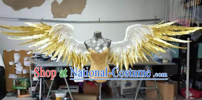 Custom Stage Show Feathers Props Halloween Cosplay Angel Feather Wings Miami Catwalks Back Decorations Ceremony Performance Accessories