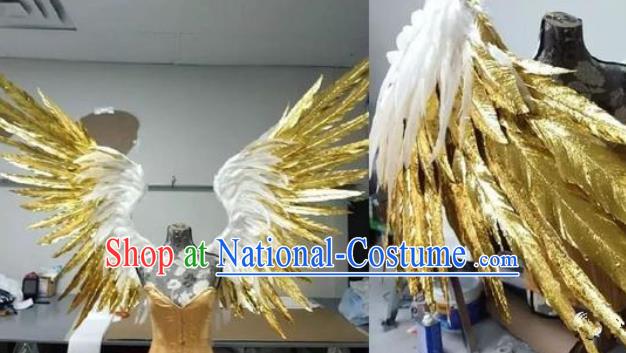 Custom Ceremony Performance Accessories Stage Show Feathers Props Halloween Cosplay Angel Feather Wings Miami Catwalks Back Decorations