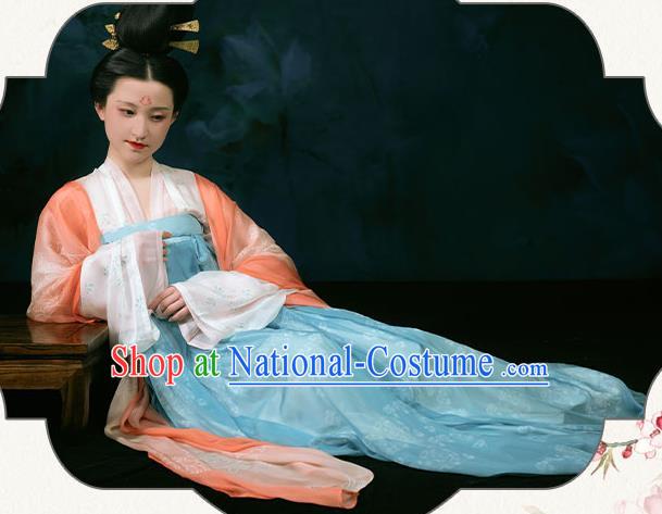 China Tang Dynasty Palace Princess Clothing Traditional Court Historical Garment Costumes Ancient Imperial Consort Hanfu Dress for Women