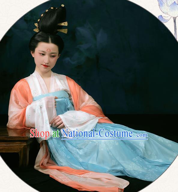 China Tang Dynasty Palace Princess Clothing Traditional Court Historical Garment Costumes Ancient Imperial Consort Hanfu Dress for Women