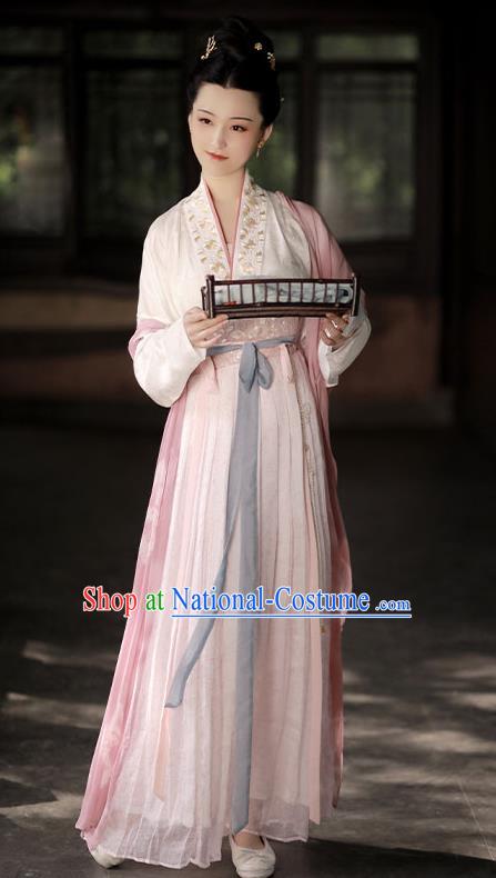 China Traditional Song Dynasty Palace Lady Historical Garment Costumes Ancient Royal Princess Hanfu Dress Clothing