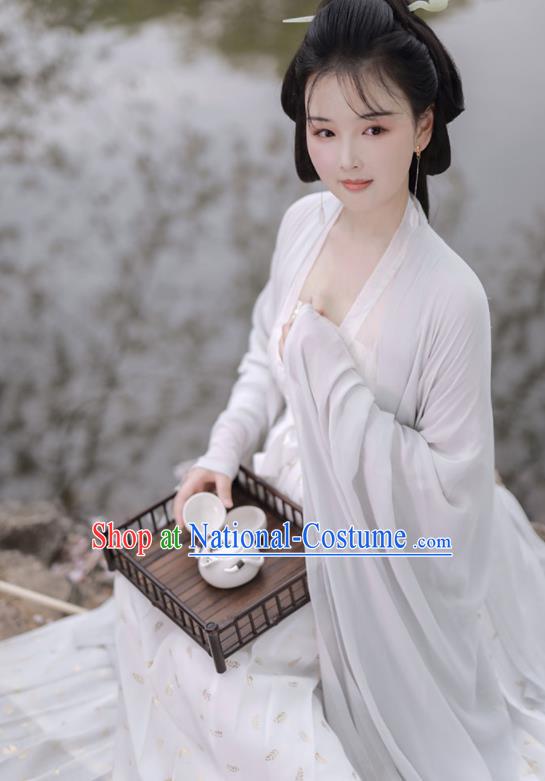 China Ancient Court Beauty Hanfu Dress Clothing Traditional Tang Dynasty Royal Princess Historical Garment Costumes