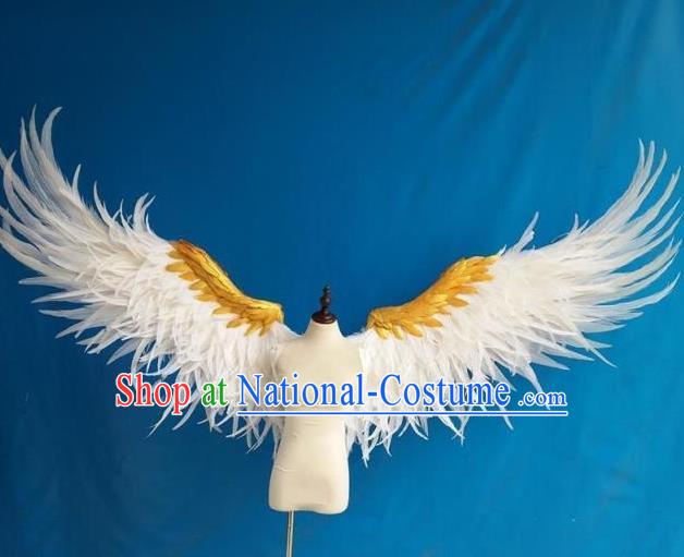 Custom Cosplay Angel Deluxe Feather Wings Halloween Fancy Ball Props Carnival Catwalks Accessories Miami Parade Show Decorations