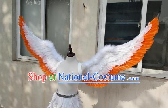 Custom Halloween Fancy Ball Back Accessories Carnival Parade Wear Miami Show Feathers Decorations Cosplay Deluxe Wings Catwalks Angel Props