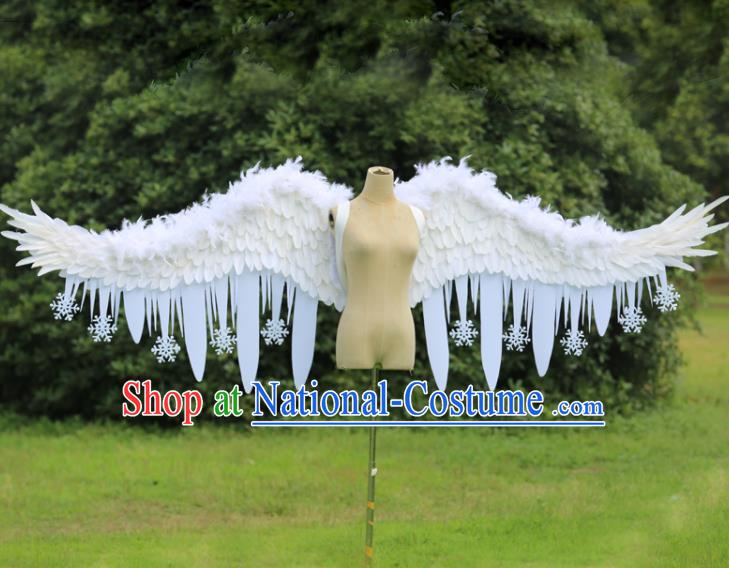 Custom Miami Stage Show Feather Wear Christmas Catwalks Props Opening Dance Deluxe Angel Wings Carnival Parade Accessories