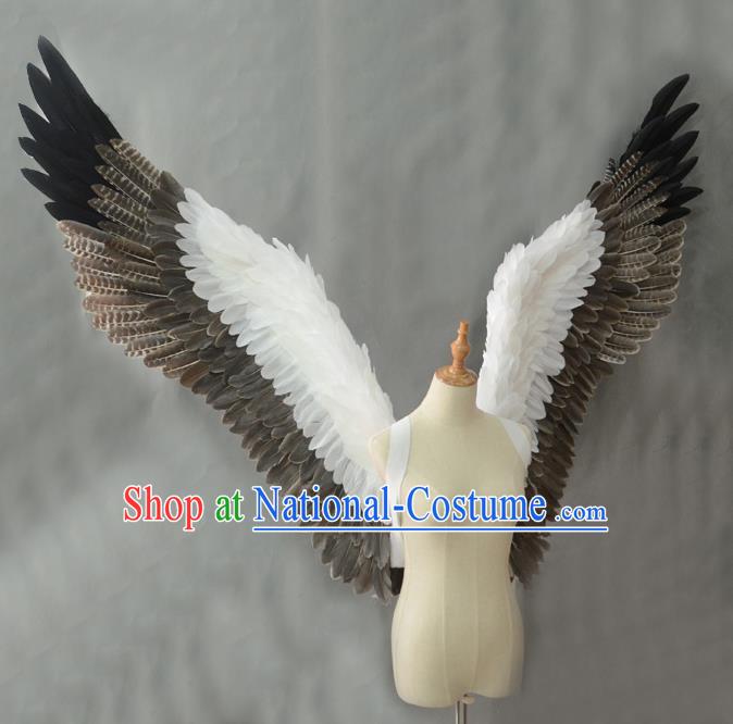 Custom Carnival Parade Feathers Wings Miami Stage Show Wear Halloween Cosplay Eagle Wing Props Opening Ceremony Back Accessories