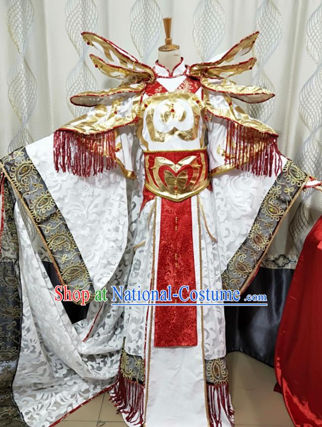 Chinese Traditional Cosplay King Clothing Puppet Show Monarch Garment Costumes Ancient Emperor Uniforms