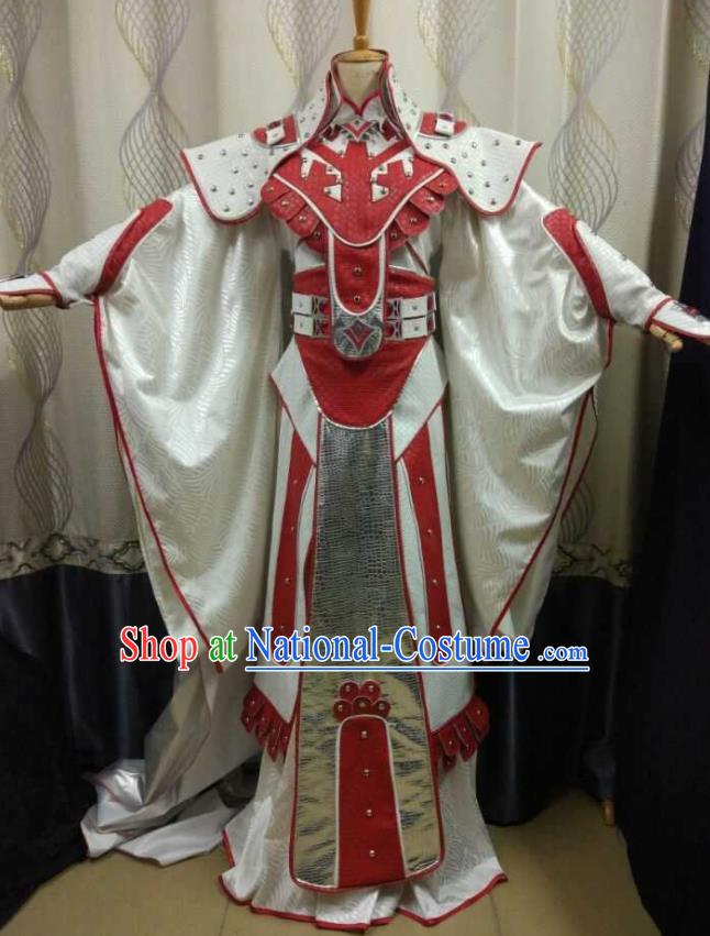 China Traditional Puppet Show Swordswoman Ye Xiaochai Garment Costumes Ancient Female General Clothing Cosplay Heroine Dress Outfits