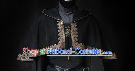 Top Cosplay Queen Black Dress Gothic Royal Countess Garment Costume Demon Angel Clothing