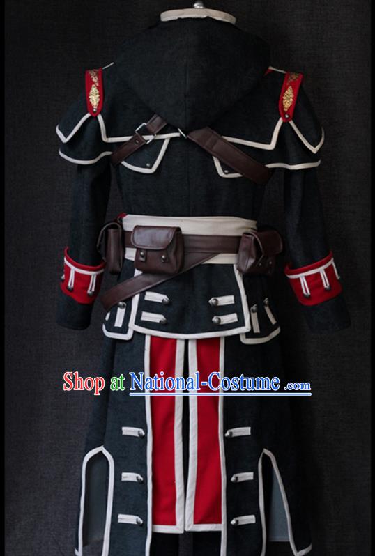 Custom Cosplay Knight Clothing European Prince Garment Costumes Western Assassin Black Suits