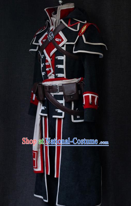 Custom Cosplay Knight Clothing European Prince Garment Costumes Western Assassin Black Suits