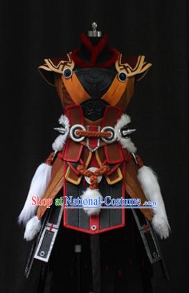 Chinese Swords of Legends Swordsman Garment Costumes Ancient Soldier Armor Uniforms Traditional Cosplay General Clothing