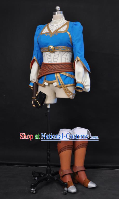 Top Cosplay Young Lady Dress Outfits Game Character Princess Garment Costume Traditional Huntress Clothing