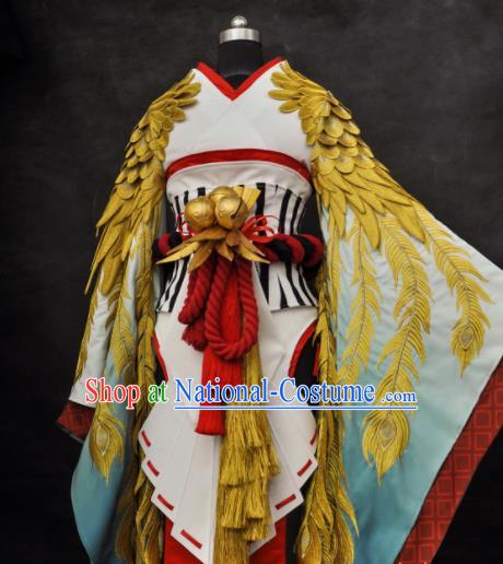 Top Yin Yang Master Goddess Garment Costumes Traditional Game Role Kimono Clothing Cosplay Onmyoji Dress