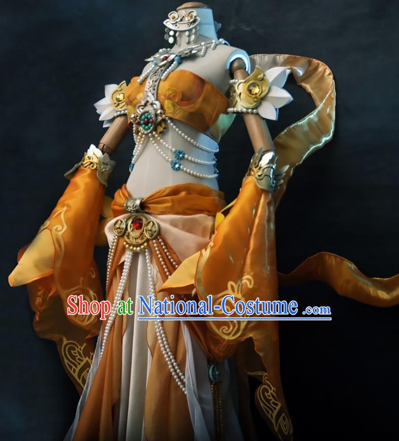 China Ancient Goddess Clothing Cosplay Court Empress Dress Outfits Traditional Game Flying Fairy Garment Costumes