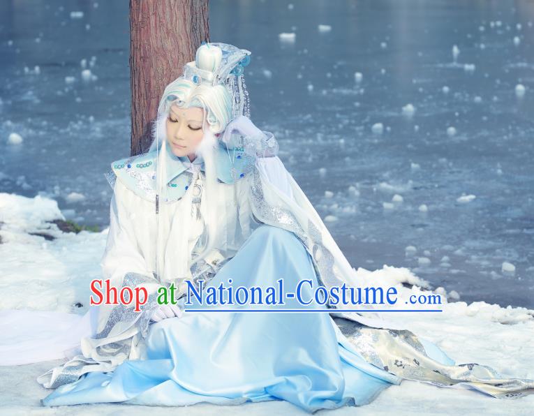 Chinese Traditional Cosplay Chivalrous Knight Clothing Puppet Show Yuan Wuxiang Garment Costumes Ancient Swordsman Uniforms