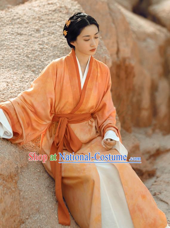 China Ancient Han Dynasty Palace Lady Garment Costumes Traditional Imperial Concubine Historical Clothing