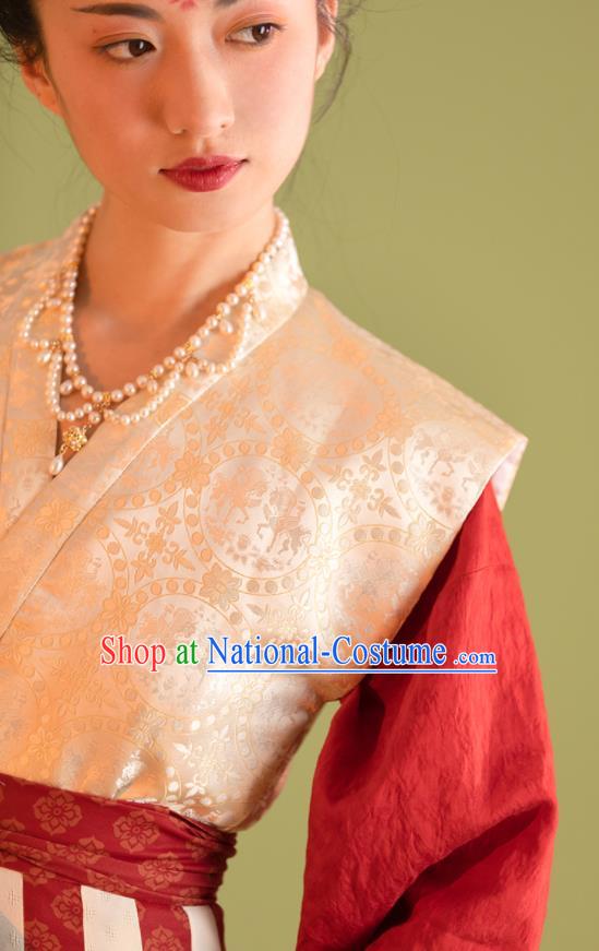 China Ancient Tang Dynasty Princess Historical Clothing Traditional Hanfu Dress Court Beauty Garment Costumes