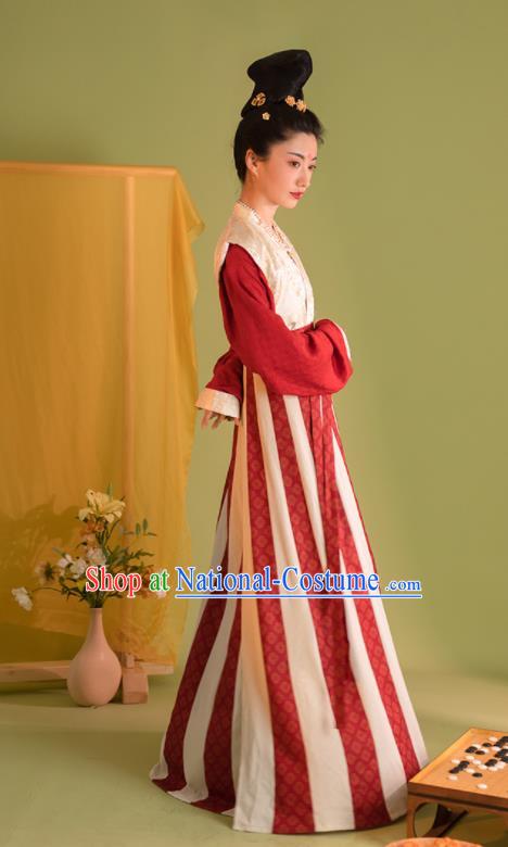 China Ancient Tang Dynasty Princess Historical Clothing Traditional Hanfu Dress Court Beauty Garment Costumes