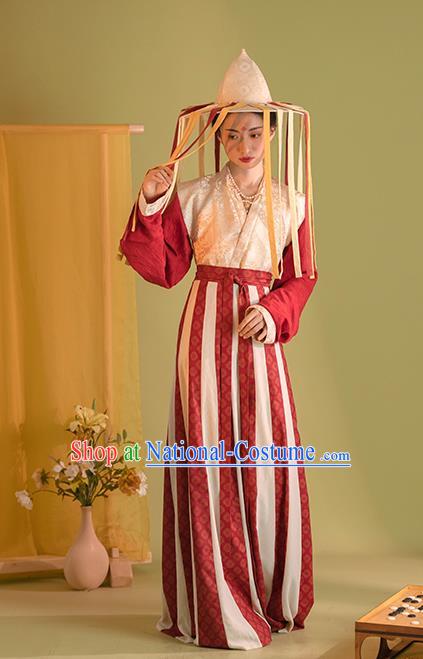 China Ancient Tang Dynasty Princess Historical Clothing Traditional Hanfu Dress Court Beauty Garment Costumes