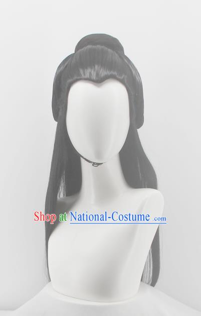 Chinese Cosplay Palace Princess Hair Accessories Ancient Swordswoman Front Lace Wigs Headwear Traditional Hanfu Qin Dynasty Female Hairpieces