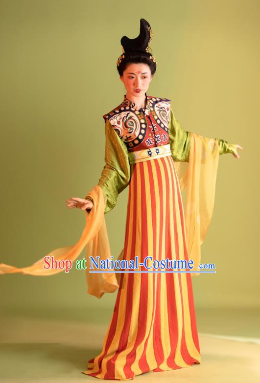 China Tang Dynasty Dance Lady Historical Clothing Traditional Court Hanfu Dress Ancient Palace Princess Garment Costumes