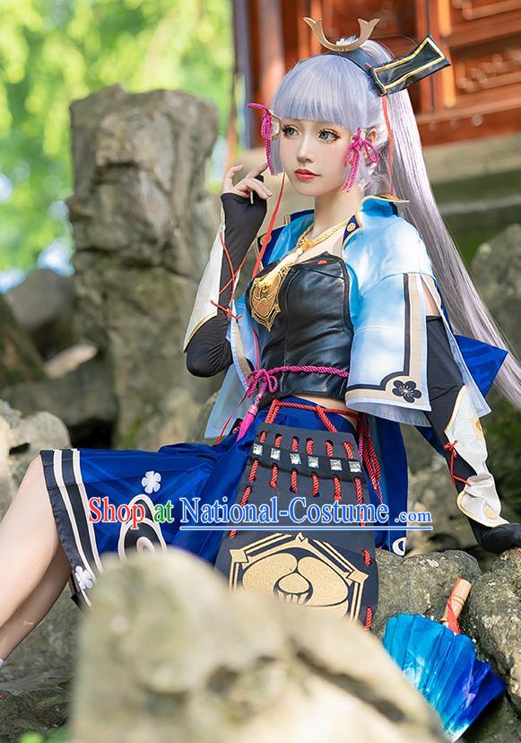 Custom Cosplay Fairy Garment Costumes Game Role Young Lady Blue Dress Halloween Goddess Clothing