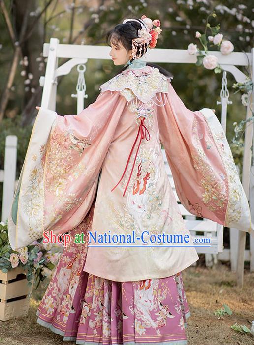 China Ming Dynasty Princess Hanfu Dress Traditional Historical Clothing Ancient Palace Beauty Garment Costumes