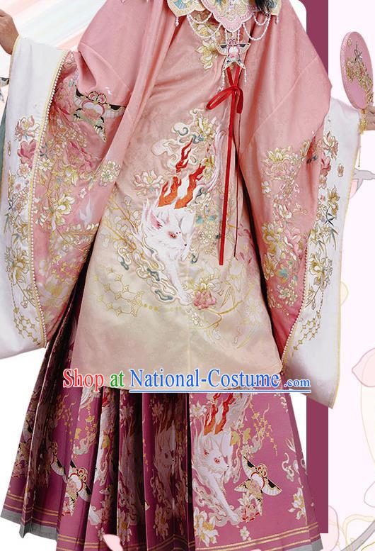 China Ming Dynasty Princess Hanfu Dress Traditional Historical Clothing Ancient Palace Beauty Garment Costumes