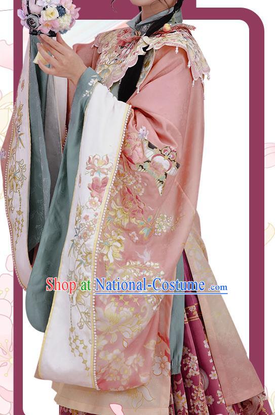 China Ming Dynasty Princess Hanfu Dress Traditional Historical Clothing Ancient Palace Beauty Garment Costumes