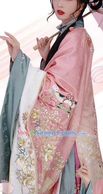 China Ming Dynasty Princess Hanfu Dress Traditional Historical Clothing Ancient Palace Beauty Garment Costumes