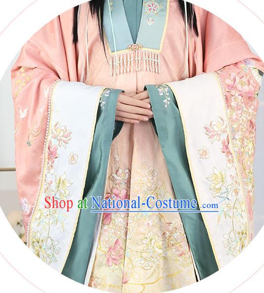 China Ming Dynasty Princess Hanfu Dress Traditional Historical Clothing Ancient Palace Beauty Garment Costumes