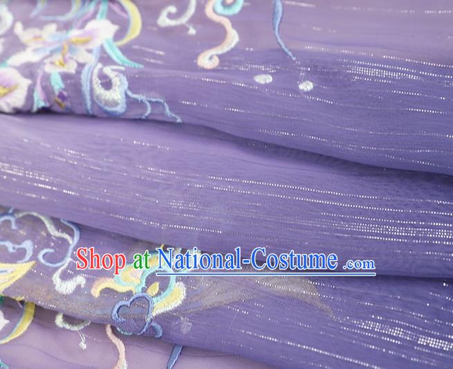 China Ancient Palace Beauty Garment Costumes Jin Dynasty Princess Purple Hanfu Dress Traditional Historical Clothing