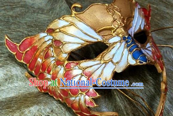 Custom Chinese Handmade Swordsman Face Accessories Cosplay Performance Mask Puppet Show Butterfly Masque Props