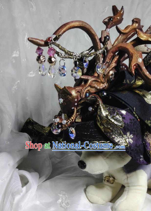 Chinese Ancient Royal Highness Hair Accessories Cosplay Swordsman Hair Crown Traditional Puppet Show Headdress