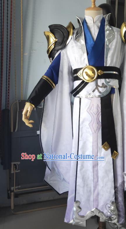 China Cosplay Swordsman Apparels Ancient Young General Clothing Traditional JX Online Chivalrous Knight Xie Yunliu Garment Costumes