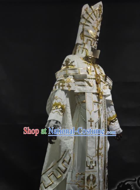 Professional Cartoon Role Hierarch Garment Costumes Cosplay Pope Clothing Halloween Performance Fashion and Hat