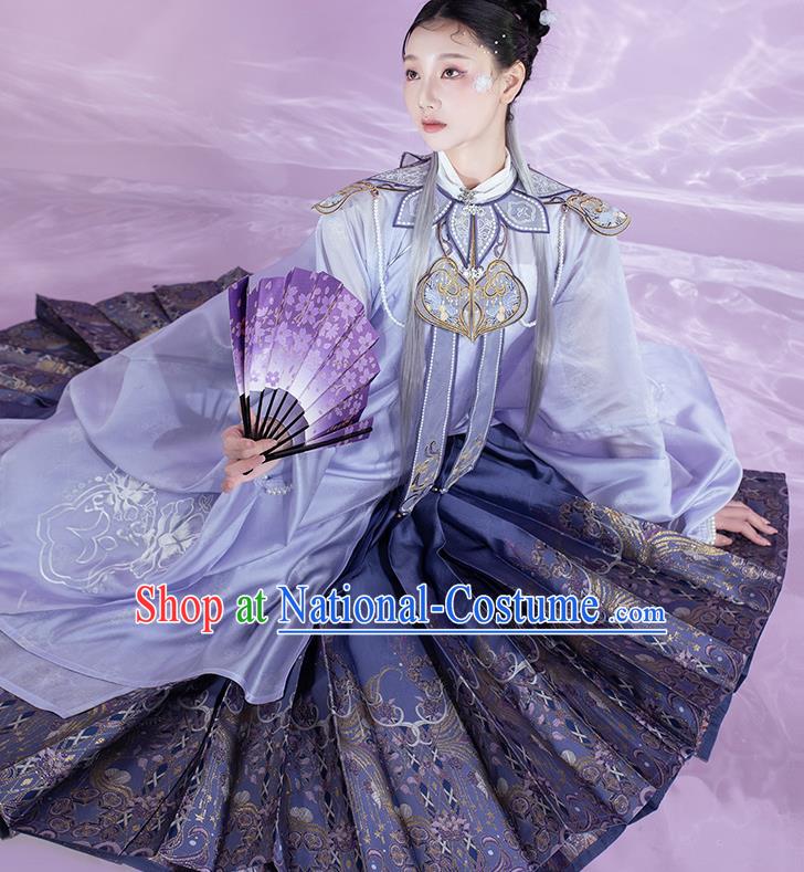 China Ancient Royal Countess Garment Costumes Ming Dynasty Hanfu Dress Apparels Traditional Noble Mistress Historical Clothing