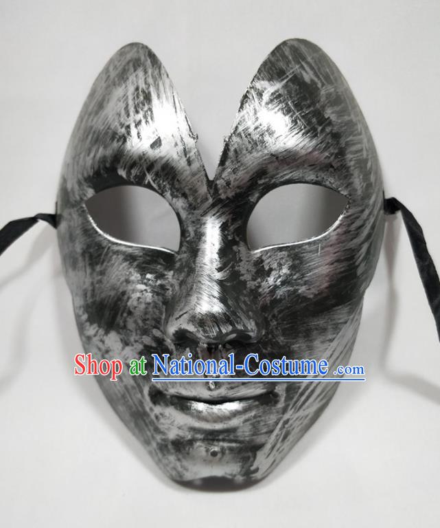 Handmade Halloween Male Headpiece Cosplay Warrior Full Mask Masque Face Accessories Stage Show Decorations