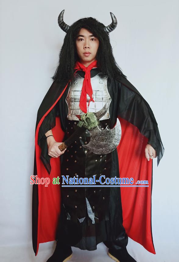 Top Cosplay Bull Demon King Clothing Halloween Fancy Ball Garment Costumes Journey to the West General Armor Apparels