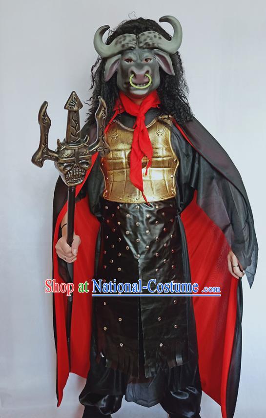 Top Journey to the West General Armor Apparels Cosplay Bull Demon King Clothing Halloween Fancy Ball Garment Costumes