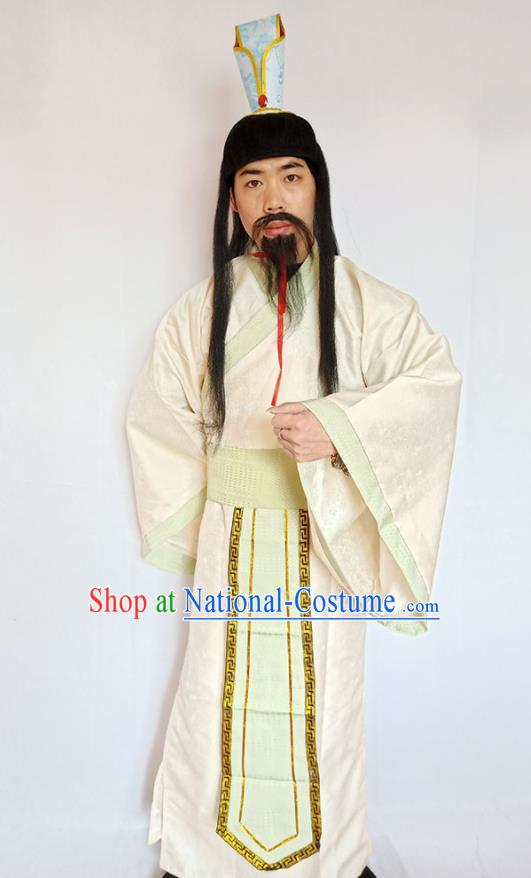 Top China Cosplay Immortal Clothing Han Dynasty Official Garment Costumes Ancient Prime Minister Golden Robe Apparels