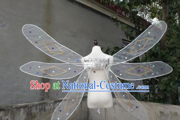 Top Brazilian Parade Back Accessories Cosplay Angel Decorations Miami Catwalks Props Stage Show Organza Wings