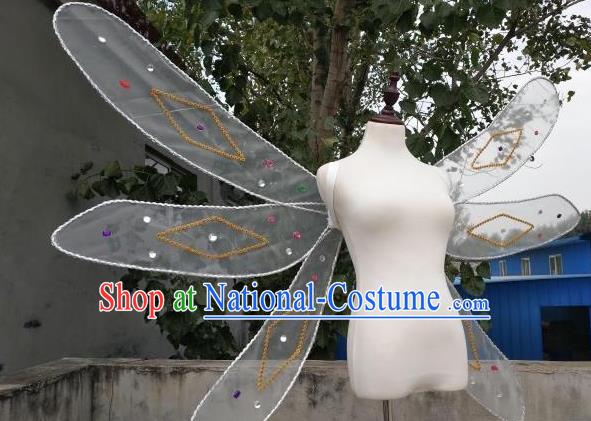 Top Brazilian Parade Back Accessories Cosplay Angel Decorations Miami Catwalks Props Stage Show Organza Wings