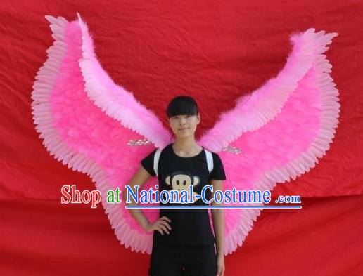 Top Miami Angel Props Stage Show Pink Feather Wings Catwalks Back Accessories Brazil Parade Giant Decorations